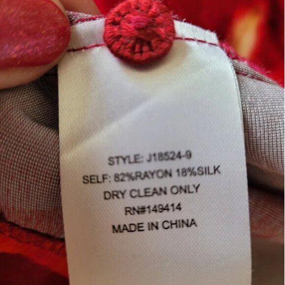 JOHNNY WAS NWT Velvet Silk Button Down Shirt Blouse size XS - Picture 8 of 8